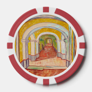 Jetons De Poker Couloir de Van Gogh Asile Jaune Art Impressionnist