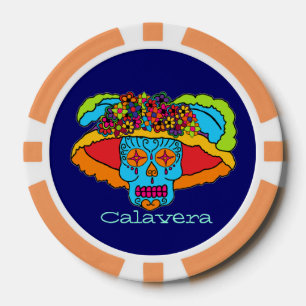 Jetons De Poker Crâne de sucre Catrina