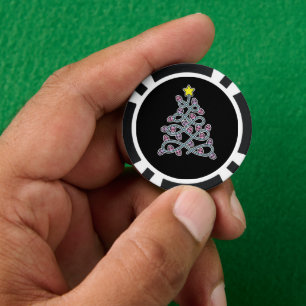 Jetons De Poker Crânes gothiques Chips de poker d'arbre de Noël