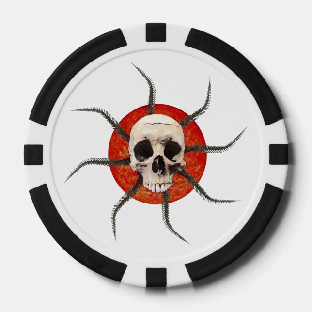 Jetons De Poker Crânes rayonnants pour toujours (Recto)