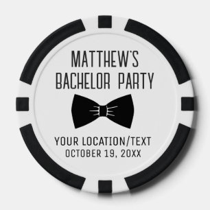 Jetons De Poker Cravate de la Mariage de la Bachelor Party Black B