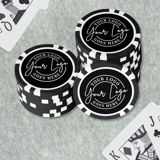 Jetons De Poker Create Your Own Black Logo (Create Your Own Black Logo Poker Chips)