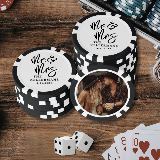 Jetons De Poker Create Your Own Photo Wedding (Create Your Own Photo Wedding Poker Chips )