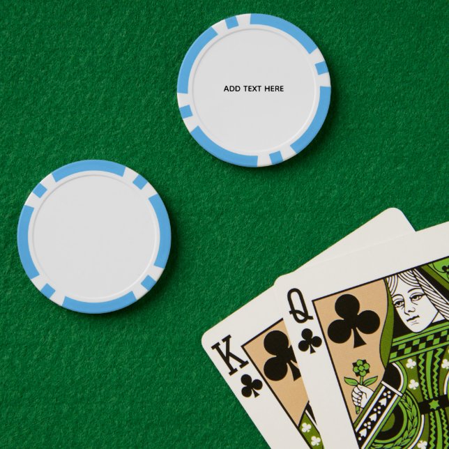 Jetons De Poker Créez votre propre blanc  (Table de poker (double))