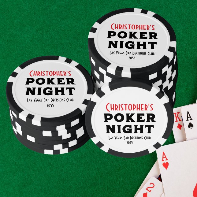 Jetons De Poker Créez Votre Propre Enterrement de Vie de Garçon (Create your own Poker Night game night Poker Chips. Personalized with name. Funny saying. )