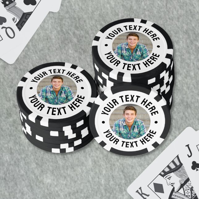 Jetons De Poker Créez votre propre photo et texte (Create your Own Photo Poker Chips)
