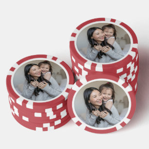 Jetons De Poker Créez Votre Propre Photo Personnalisée Maman et Mo