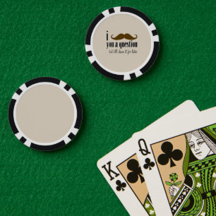Jetons De Poker Crème Brown Moustache Vous Une Question Amusant Hu