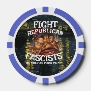 JETONS DE POKER CRIME DE GUERRE FW FV HG TRUMPS PARTI RÉPUBLICAIN