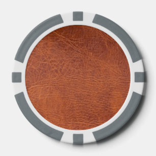 Jetons De Poker cuir Brown