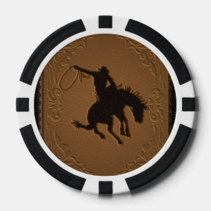 Jetons De Poker Cuir Western Wild West Cowboy Rustique Campagne
