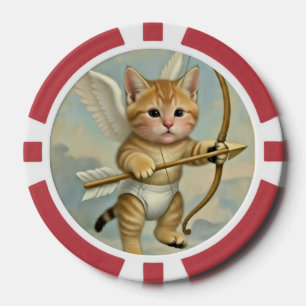 Jetons De Poker Cupidon Chaton Mignon Drôle