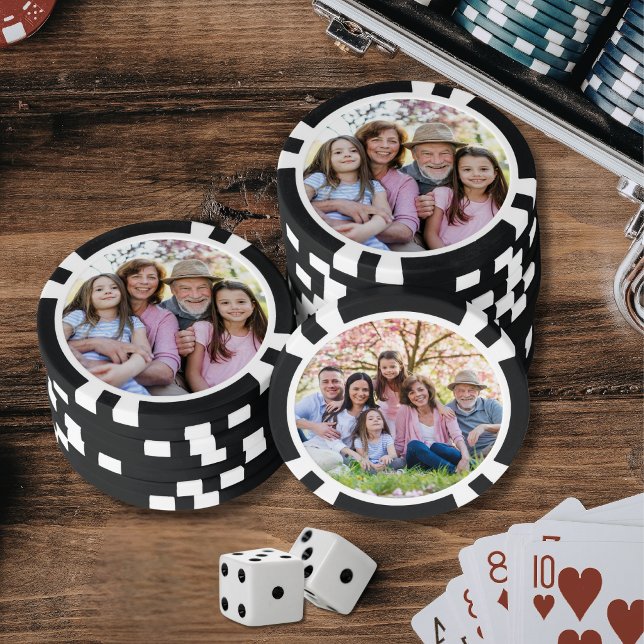 Jetons De Poker Custom Double Sided Two Photo (Custom Double Sided Two Photo Poker Chips)