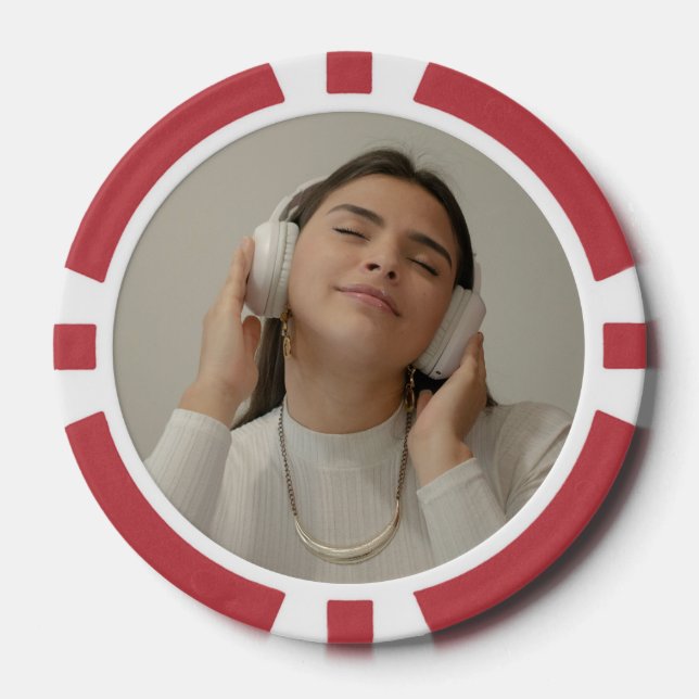 Jetons De Poker Custom Full Photo Modern  (Recto)