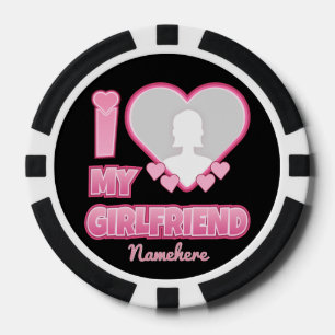 Jetons De Poker Custom I Love My Girlfriend - Ajouter photo et nom