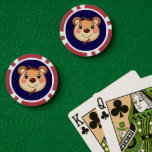 Jetons De Poker Cute Bear Smile<br><div class="desc">A cheerful and adorable bear face design,  with a gentle smile,  Brings warmth and positivity to any product.</div>