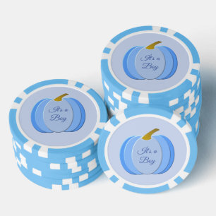 Jetons De Poker Cute Blue Baby Boy Boy Citrouille Custom Genre Rev