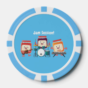 Jetons De Poker Cute confiture session dessin animé musicien humou