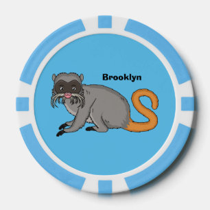 Jetons De Poker Cute Emperor Tamarin illustration