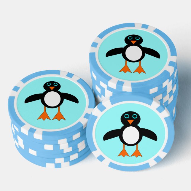 Jetons De Poker Cute Penguin (Empiler)