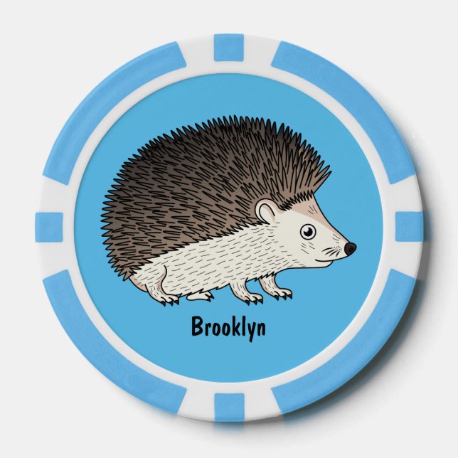Jetons De Poker Cute prickly hedgehog cartoon (Recto)