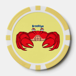 Jetons De Poker Cute red crab cartoon