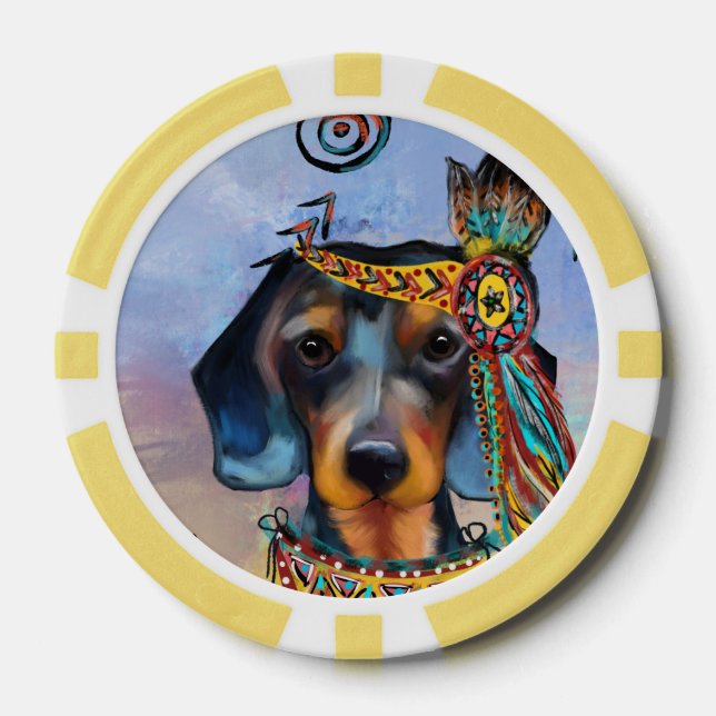 JETONS DE POKER DACHSHUND   (Recto)