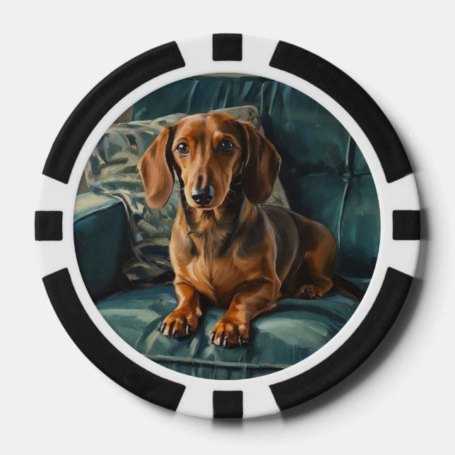 Jetons De Poker Dachshund (Recto)