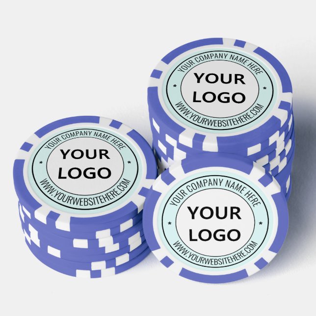 Jetons de poker d'affaires Logo et Texte de Votre  (Empiler)