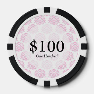 Jetons De Poker Damas rose pâle