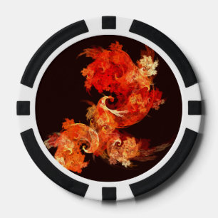 Jetons De Poker Danse Feux d'artifice Art Abstrait