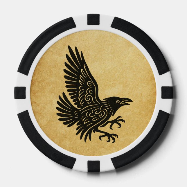 Jetons De Poker Danse Norse Raven (Recto)
