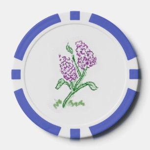 Jetons De Poker De Belles Chips De Poker Avec L'Art Lilac