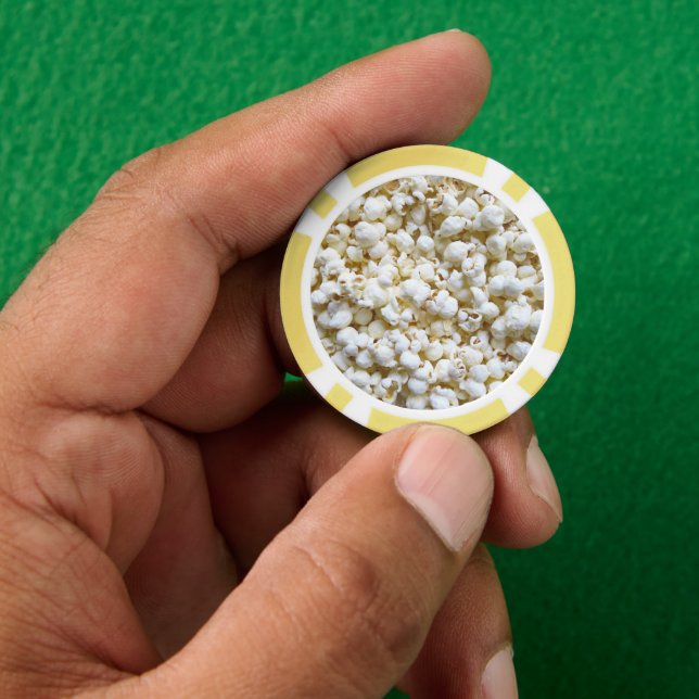 Jetons De Poker Décor Popcorn prêt à Customiser (main)