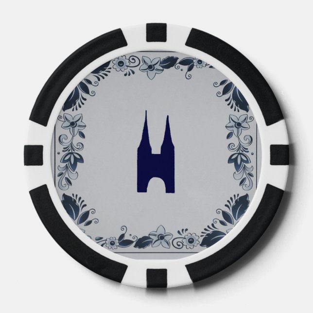 Jetons De Poker Delft blue tile Eastern Gate dans Delft (Recto)