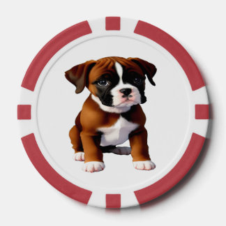 Jetons De Poker Denim Veste Boxer Chien