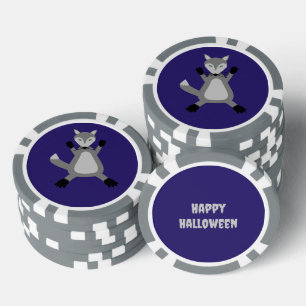 Jetons De Poker Déplaisant mignon Wolf Halloween personnalisé