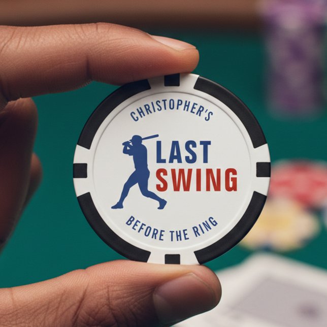 Jetons De Poker Dernier Swing Avant La Fête de Bachelor de Basebal (Créateur téléchargé)
