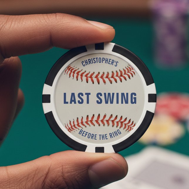 Jetons De Poker Dernier Swing Avant le Bachelor Party de Baseball  (Créateur téléchargé)