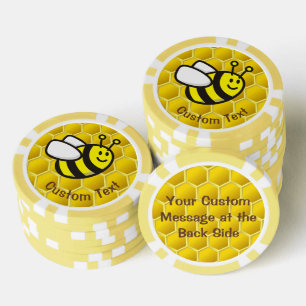 Jetons De Poker Dessin animé d'abeille à miel