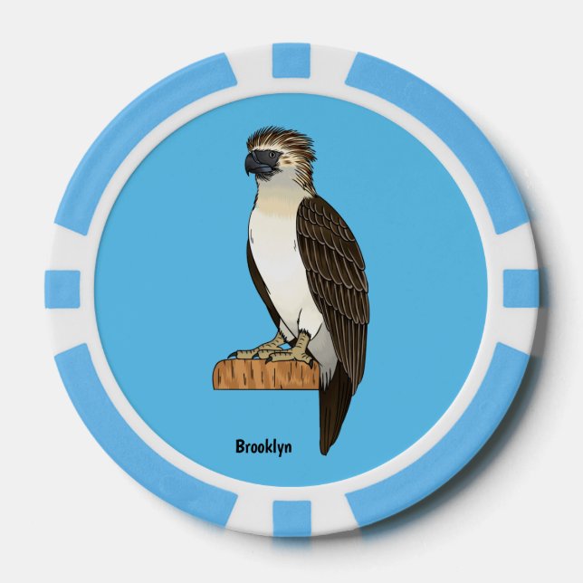 Jetons De Poker dessin animé d'aigle des Philippines (Recto)