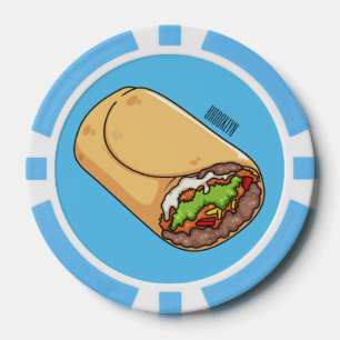 Jetons De Poker dessin animé de Burrito