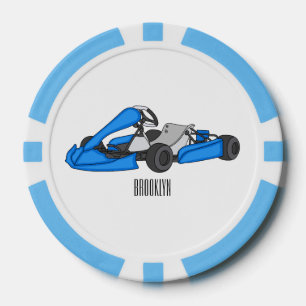 Jetons De Poker dessin animé de Kart racing
