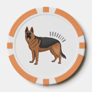 Jetons De Poker dessin de berger allemand