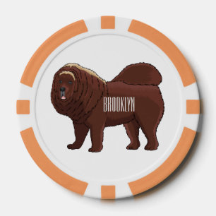 Jetons De Poker dessin de Chien Tibétain Mastiff