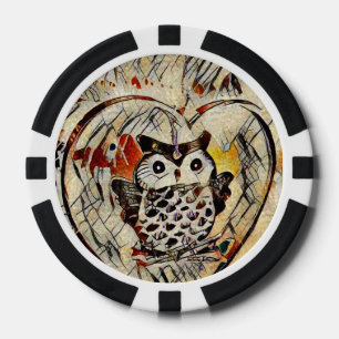 Jetons De Poker Dessin de hibou