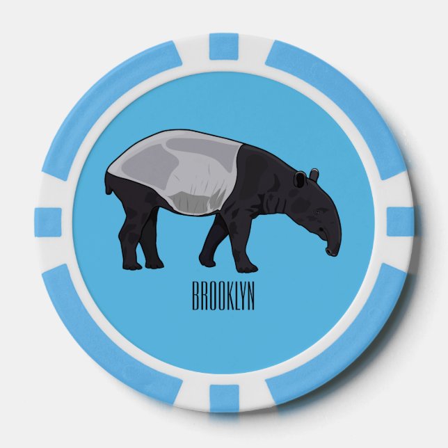 Jetons De Poker Dessin sur Tapir (Recto)