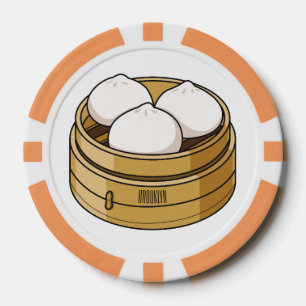 Jetons De Poker Dim sum dessin animé