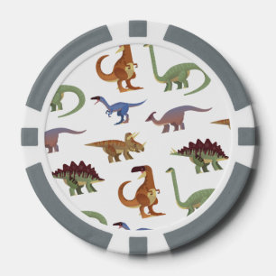 Jetons De Poker dino-BD motif dinosaure