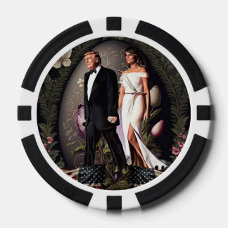 Jetons De Poker Donald Melania Trump Patriotique Chips de poker de